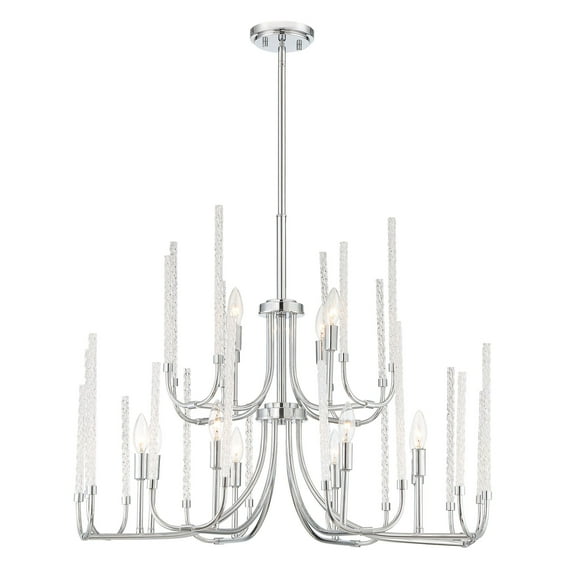 Designers Fountain Laretto Chrome 12 Light Chandelier, 917812-CH