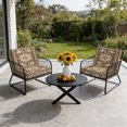 thumbnail image 6 of Outdoor Patio Cushion Covers 4 Pack Tribal Vintage Boho Patio Chair Cushion Covers with Ties and Zipper Brown Bohemia Waterproof Outdoor Seat Cushion Covers for Patio Furniture 22"x20", 6 of 9
