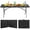Black, variant on NiamVelo 6ft Folding Table Portable Plastic Indoor Outdoor Camping Dining Table with Carrying Handle
