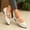 White, variant on Eltusu Women Shoes, Low Heel Fashion Pointed Toe Strap Dress Shoes White Size 9.5