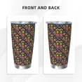 thumbnail image 3 of KLL Mexican Folk Art Floral Print 40oz Stainless Steel Insulated Car Cup with Spillproof Lid - Keep Your Drink Hot or Cold on the Go-Straw Three-piece Set, 3 of 8