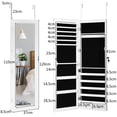 thumbnail image 2 of Espejo Joyero Costway con LED luces armario para joyas con Bloqueo 2 Cajones 5 Estantes 29 ganchos 37 x 8,5 x 120 cm Blanco Morden, 2 of 10