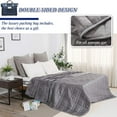 thumbnail image 5 of OMYSTYLE Reversible Weighted Blanket, Warm Short Plush and Cool Tencel Fabric Double-Sided Weighted Blanket for Couples, kids and Adults - Carry Bag Included, 5 of 7