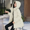 thumbnail image 6 of MuZeFu Winter Coat Ladies Thicken Warm Down Cotton Jackets Women Warm Pocket Coat Long Jacket Winter Sleeve Down Parkas, 6 of 7