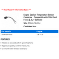thumbnail image 2 of Engine Coolant Temperature Sensor Connector - Compatible with 2004 Ford Focus 2.3L 4-Cylinder, 2 of 2