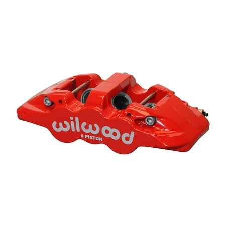 Wilwood 120-13290-RD AERO6 Radial Mount 6-Piston Brake Caliper, Red, Left Hand