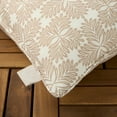 thumbnail image 3 of MARTHA STEWART Tulum Indoor Outdoor Decorative Pillow 2-Pack Set, UV Fade Resistant, Water Repellent, Printed Modern Design, Taupe, 18"x18", 3 of 9