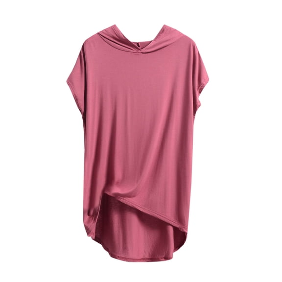 Oversized Slouchy Tee for Women Short Sleeve Round Neck, Solid Color Casual Blouse Comfortable Loose Fit Fashion Top