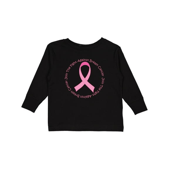 Inktastic Fight Against Breast Cancer Girls Long Sleeve Toddler T-Shirt