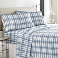 thumbnail image 4 of Pointehaven Solid or Print Cotton Heavyweight Flannel Sheet Set, 4 of 5