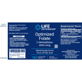 thumbnail image 3 of Life Extension Optimized Folate L-Methylfolate 5-MTHF 1,700 mcg DFE, 180 Vegetarian Tablets, 3 of 6