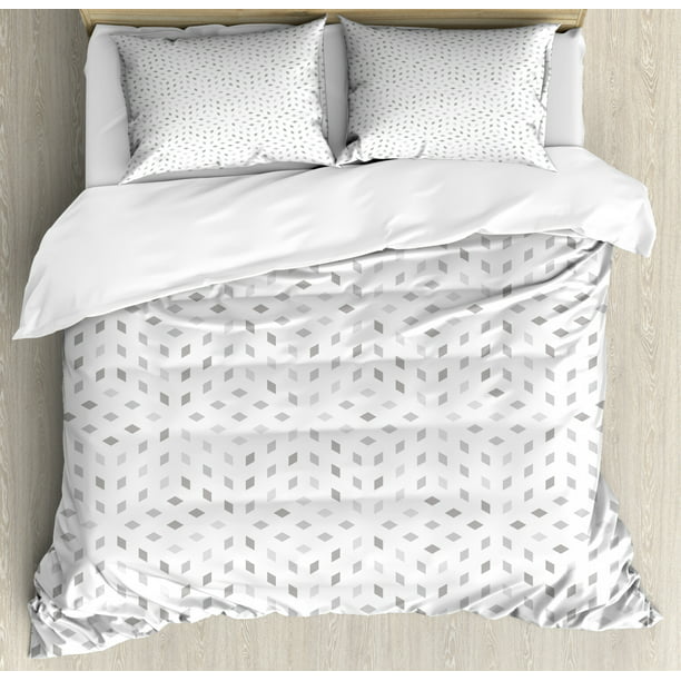Grey And White King Size Duvet Cover, Grey And White King Size Bedding Set