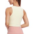 thumbnail image 3 of Women's Cropped Tank Top 2 Pack, Sleeveless High Neck Racerback Workout Athletic Tank Tops, 3 of 3