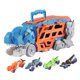 thumbnail image 4 of Camión de transporte de dinosaurios, figura de dinosaurio, juguetes divertidos, camión devorador de dinosaurios, juego de juguetes para niños de 3 azul con 4 coches, 4 of 8