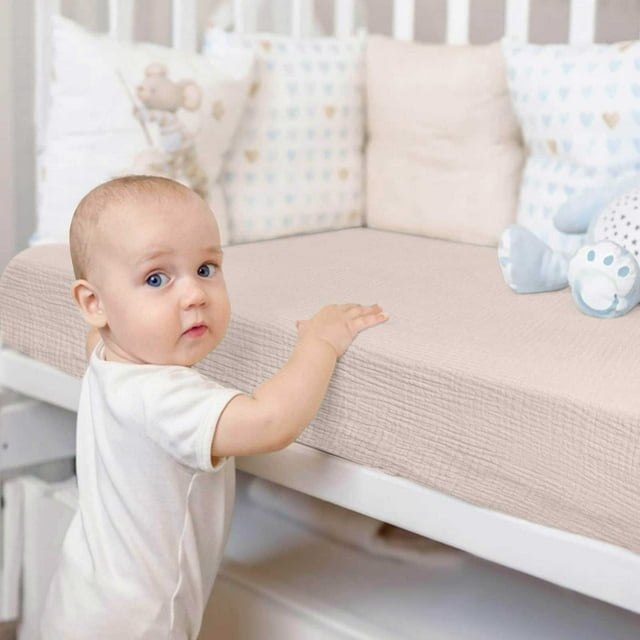 Muslin Crib Sheet: Soft Crib Mattress Sheet For Boys And Girls Breathable And Comfortable 28 Sheets for Bedding Soft Bed Set Sheet for Size Bed Deep Pocket Sheets 800 Thread Count Extra Deep Sheets