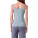 thumbnail image 3 of Camiseta sin mangas de mujer Inspire Chic, con escote en V, tirantes de espagueti, tops de pijama XL en azul, 3 of 6