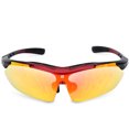 thumbnail image 4 of Gafas de sol de ciclismo a prueba de viento, de color rojo y negro, con protección UV para aventuras en bicicleta de montaña, 4 of 8