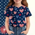 thumbnail image 5 of vdgthytj 4th of July Shirts for Kids Boy Girl Summer Crewneck Short Sleeve Graphic Tee Tops Independence Day Outfit, 5 of 6