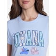 thumbnail image 4 of Disney Women’s Stitch and Angel Graphic Baby Tee, Sizes XXS-XXL, 4 of 5