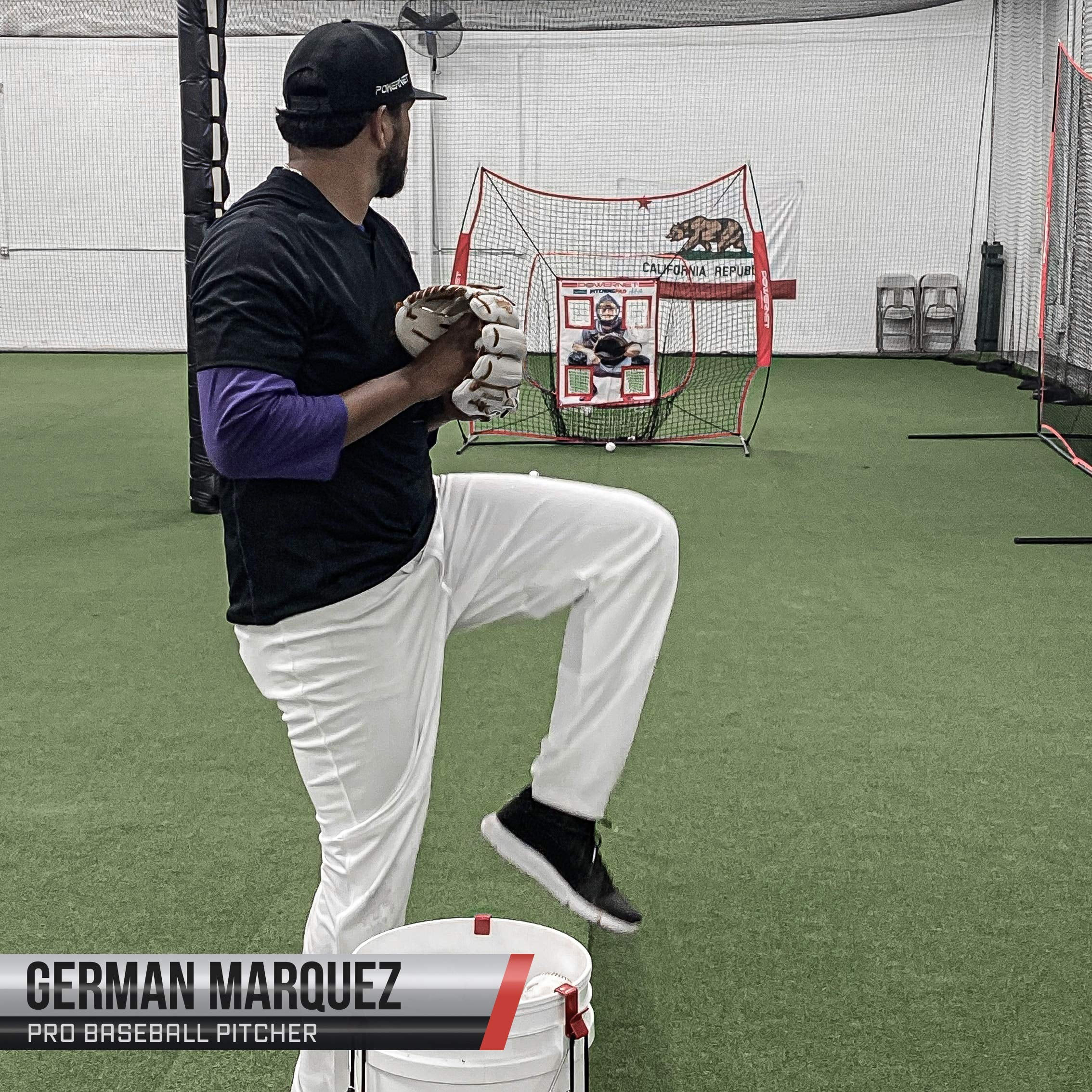 PowerNet Pitching Pad, 4 Pocket Baseball Softball Training Equipment, Pitch Trainer for Hanging in Cages or Practice Baseball Net, Realistic Catcher PowerNet Pitching Pad, 4 Pocket Baseball Softball Training Equipment, Pitch Trainer for Hanging in Cages or Practice Baseball Net, Realistic Catcher