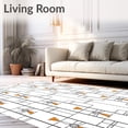 thumbnail image 2 of ODIKA 8'x10' Machine Washable Non-Slip Area Rug, Hexagonal Tile Mosaic with Art Starburst Accents High Traffic Rug with Pad, Black, 660797, 2 of 8