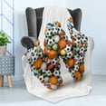 thumbnail image 4 of Letter W Soft Flannel Fleece Throw Blanket, Sports Themed Typography Alphabet with Various Balls Athletics Kids Design, Cozy Plush for Indoor and Outdoor Use, 70" x 90", Multicolor, by Ambesonne, 4 of 5