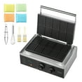 thumbnail image 5 of VEVOR Commercial Waffle Maker, 10PCS Rectangle Waffle Baker Machine, 1550W Non-Stick Stainless Steel Belgian Waffle Iron with Temp and Time Control, Handle, for Restaurant Bakery Snack Bar Family, 5 of 9