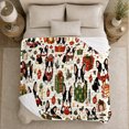 thumbnail image 5 of Printed Flannel Throw Blanket with Adorable Boston Terrier Christmas Dogs Presents Festive Holiday, 5 of 9