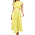 thumbnail image 2 of Gspmoly Robes Grande Taille pour Femmes aux Formes, Mode Femmes Été Aguichant Ajourée Robe Mini Décontractée Sans Manches à Col Rond Robes d'Été pour Femmes jusqu'à 70 % de Rabais, 2 of 4