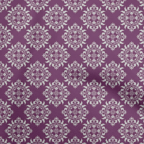 oneOone Rayon Purple Fabric Asian Suzani Fabric For Sewing Printed Craft Fabric By The Yard 56 Inch Wide