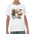 thumbnail image 2 of Santa and Krampus Unite Youth's T-shirt, 2 of 3
