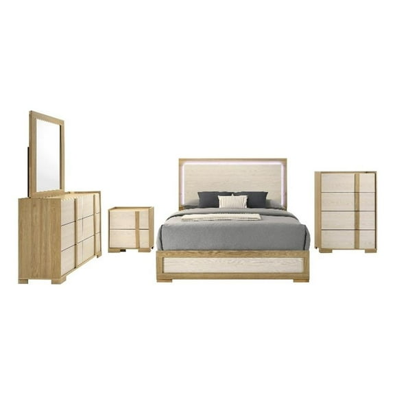 Hyland 5-piece Queen Bedroom Set Natural