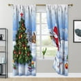 thumbnail image 2 of Yipa Christmas Blackout Window Treatments Slot Top Window Drapes Rod Pocket Window Curtain Panel Style-E W:33" x H:83", 2 of 6