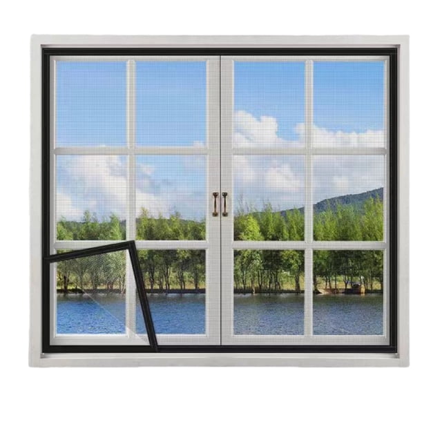 Wosthever Mosquitera autoadhesiva de 130 x 150 cm para ventanas, fácil de instalar y eficaz. Sombras de ventana negro 130x150cm