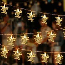 LED Christmas Lights, String Lights, Battery Operated Star Shaped LED String for Holiday Decor, 20 Warm White LEDs On 9.84ft Green Wire for Indoor Outdoor Party Wedding