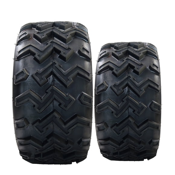 Pneus pour VTT 22x10-10 - Robustes 4PR Sans Chambre à Air, Lot de 2 Noirs, pour Tondeuse/UTV / Tout-Terrain pour Chariots de Golf et Remorques (Convient aux Tracteurs de Jardin)