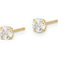 thumbnail image 2 of 10K Yellow Gold Polished 4Mm Cz Stud Post Earrings (Width 4) - Jbsp, 2 of 5