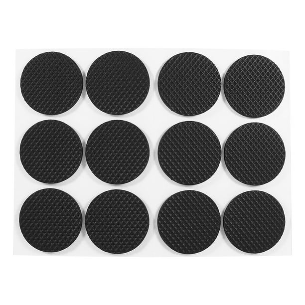 Qiilu floor protector rubber pads Table rubber pads 12Pcs Black Self Adhesive Floor Protectors Furniture Sofa Table Chair Rubber Feet Pad Round Walmart