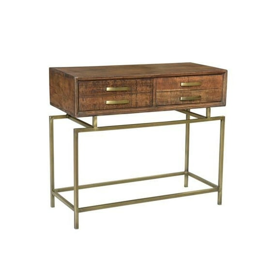 Moti  Goldbust 2 Drawer Console Table