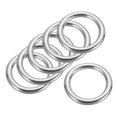 thumbnail image 1 of Uxcell Metal Rings Stainless Steel Rings Marine Grade Multi-Purpose O Ring Welded Round Ring 6 6x30mm, 1 of 5