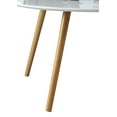 thumbnail image 4 of Convenience Concepts Oslo Table Basse Ronde, Blanc Lustré, 4 of 5