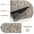 thumbnail image 6 of Brown Floral Abstract Area Rugs 2.7'x5', Washable Small Throw Rugs for Kitchen Bedroom, Vintage Ethnic Bohemian Flowers Indoor Outdoor Rug Non-Slip Low Pile Carpet Runner Reversible Floor Mats, 6 of 8