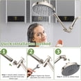 thumbnail image 4 of chalian Rain Shower Head Extension 12 Inch Adjustable Rain Shower Head Extension Arm Stainless Steel Shower Head Holder G1/2 Universal Connector Compatible (Brushed Nickel), 4 of 14