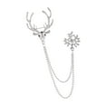 thumbnail image 3 of Christmas Reindeer Brooch Pin Xmas Label Pin Party Prom Rhinestone Deer Pin, 3 of 7