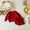 Red 2pc set 83589, variant on Clothing Set 2025 Autumn Winter New Knitting Suit Hand Hook Ball Sweater+Bubble Ball Skirt Pants