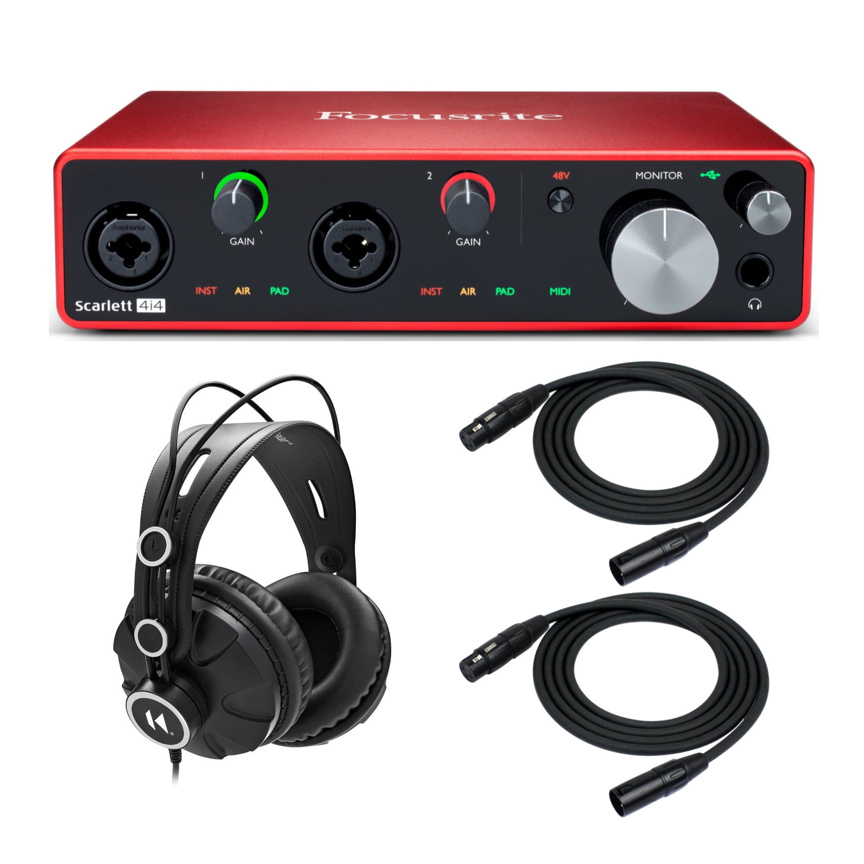 Focusrite Scarlett 4i4 3rd Gen 4x4 USB Audio Interface + Headphones