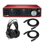 Focusrite Scarlett 4i4 3rd Gen 4x4 USB Audio Interface + Headphones & XLR Cables