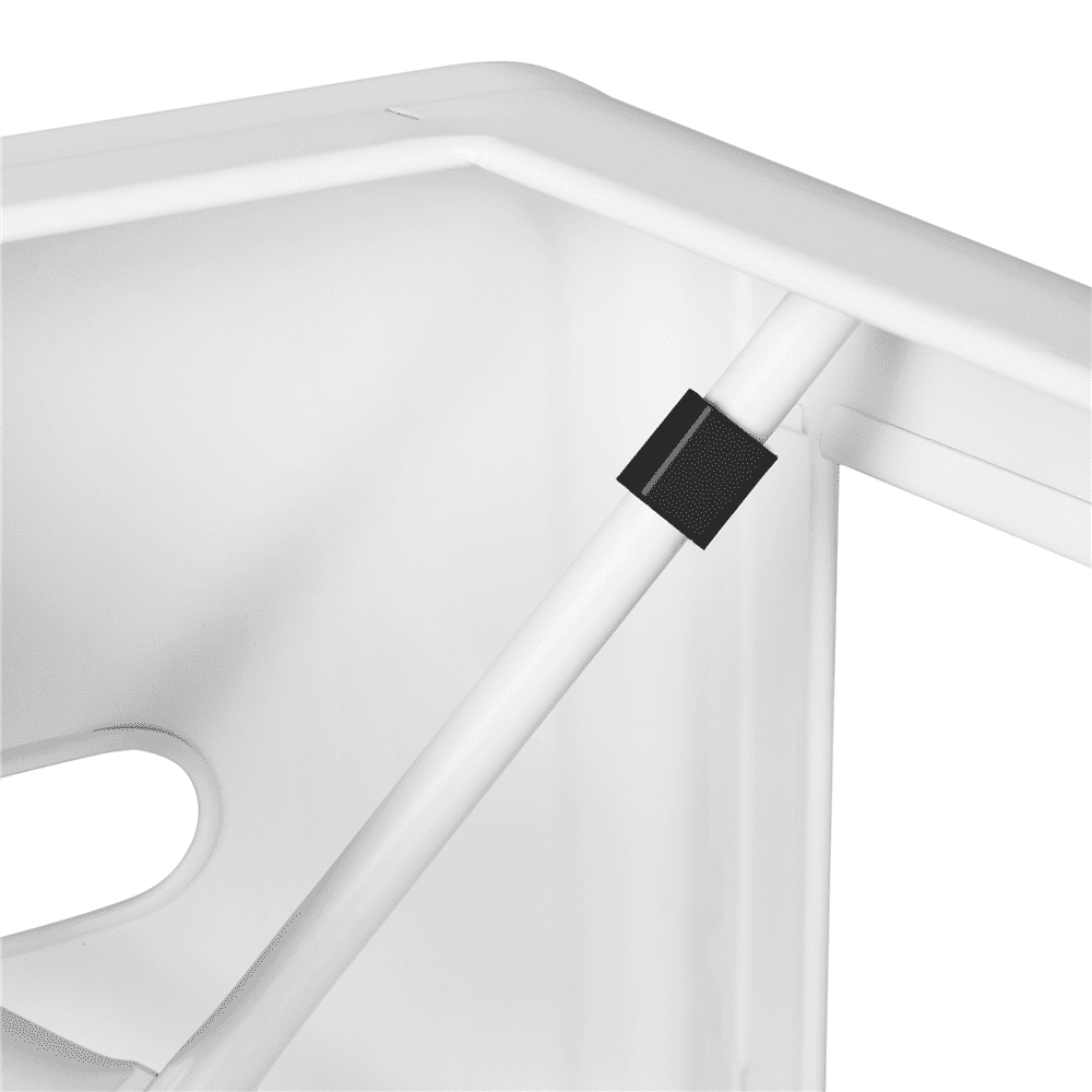 Alden Design Industrial Metal 30" Stackable Backless Bar Height Stools, Set of 4, White