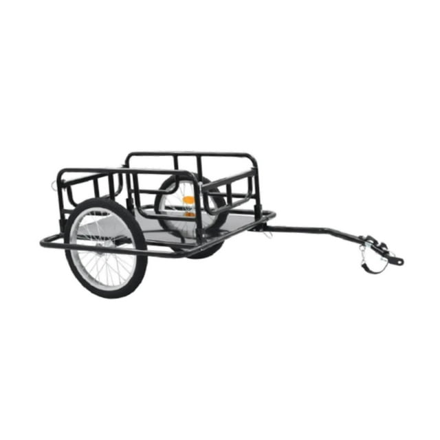 Carro portaequipajes para bicicleta, marco de Metal con enganche, accesorio genérico profesional resistente, fácil de instalar, ruedas de 15 pulgadas 130x76x48cm