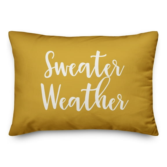 Creative Products Sweater Weather in Mustard 14 x 20 Spun Poly Pillow